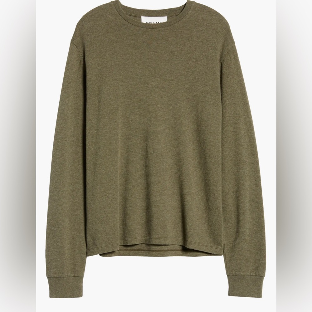 FRAME Duo Fold Long Sleeve Cotton T-Shirt